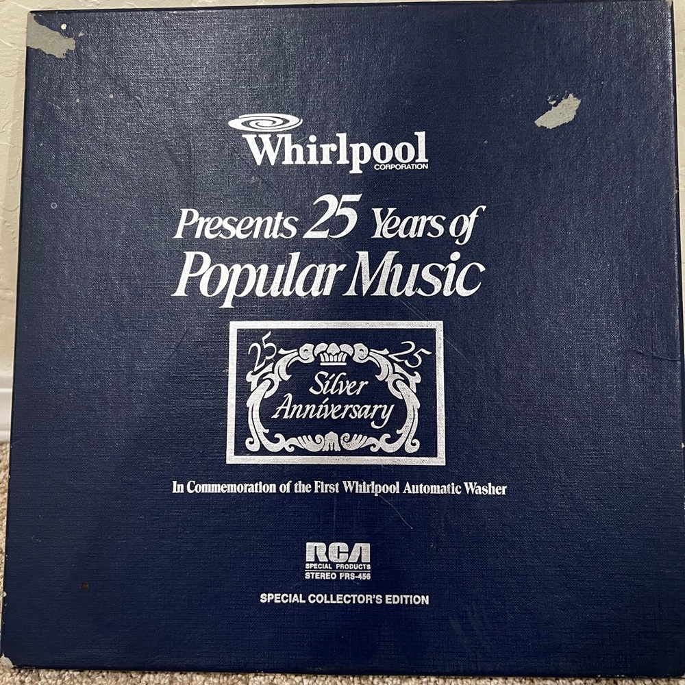 Extremely rare Whirlpool 25 years of popular music